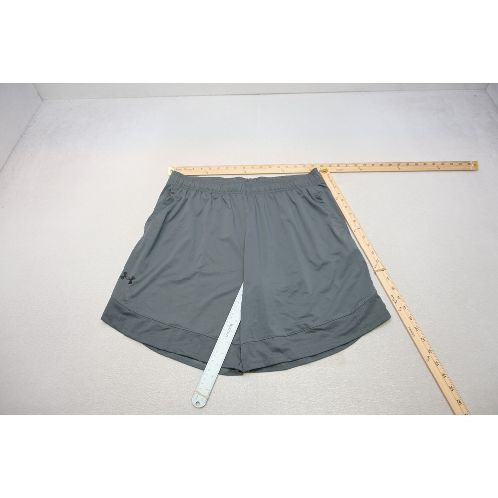 Under Armour Athletic Gym Shorts Mens XL Grey Loose Fit Pockets Excellent